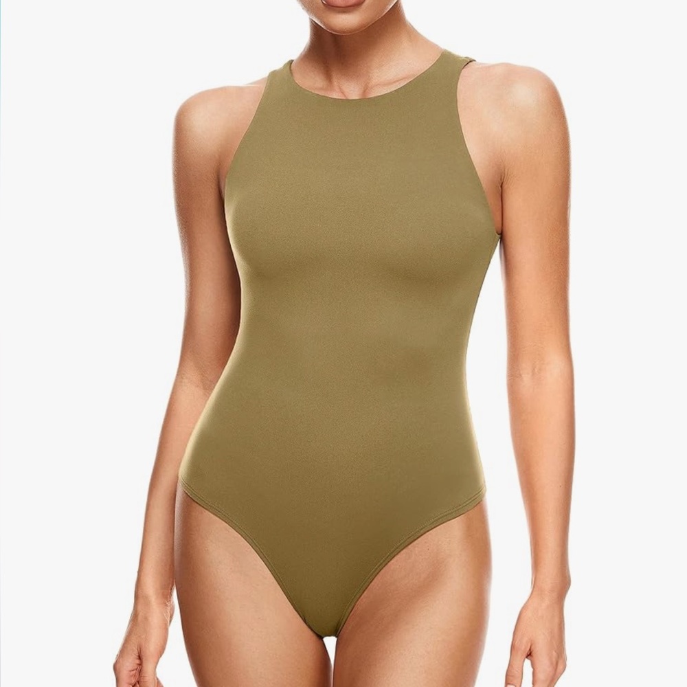 Women's Inbarely Sexy Sleeveless Thong Seamless Bodysuit Racerback Tank Tops